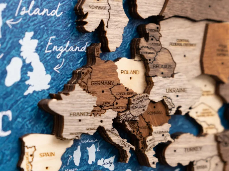 木質世界地圖 - 3D 航海款